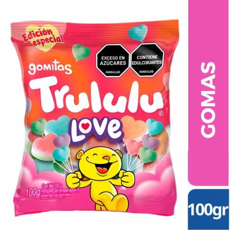 GOMITAS TRULULU SNACKS LOVE X 100 GR CJ X 12 UND