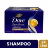 SHAMPOO DOVE RECONSTRUCCION + KERATINA SACHET 24 X 18 ML CJ X UND