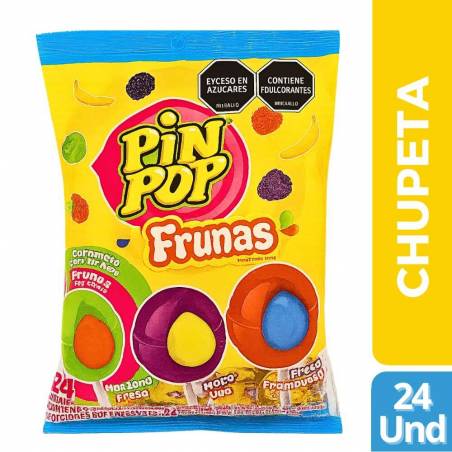 CHUPETA PIN POP FRUNAS X 24 UND