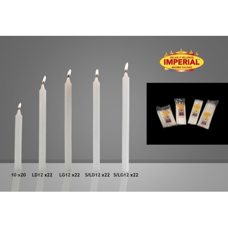 VELAS n10 SLD BLANCAS IMPERIAL X 10 UND