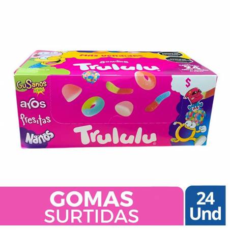 GOMAS TRULULU SURTIDAS MAS VENDIDAS X 840 GR X 24 UND  CJ X UND