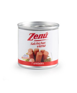 SALCHICHAS VIENA ZENU LATA X 150 GR CJ X 48 UND